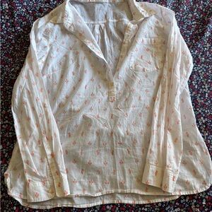 GAP White Shirt with Orange Cactus Print